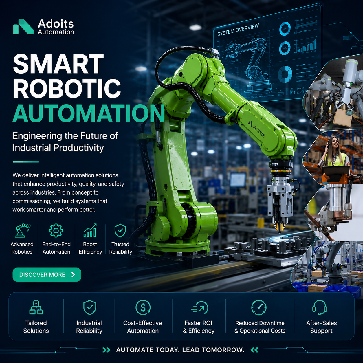 Adoits Automation — robotics & automation site preview