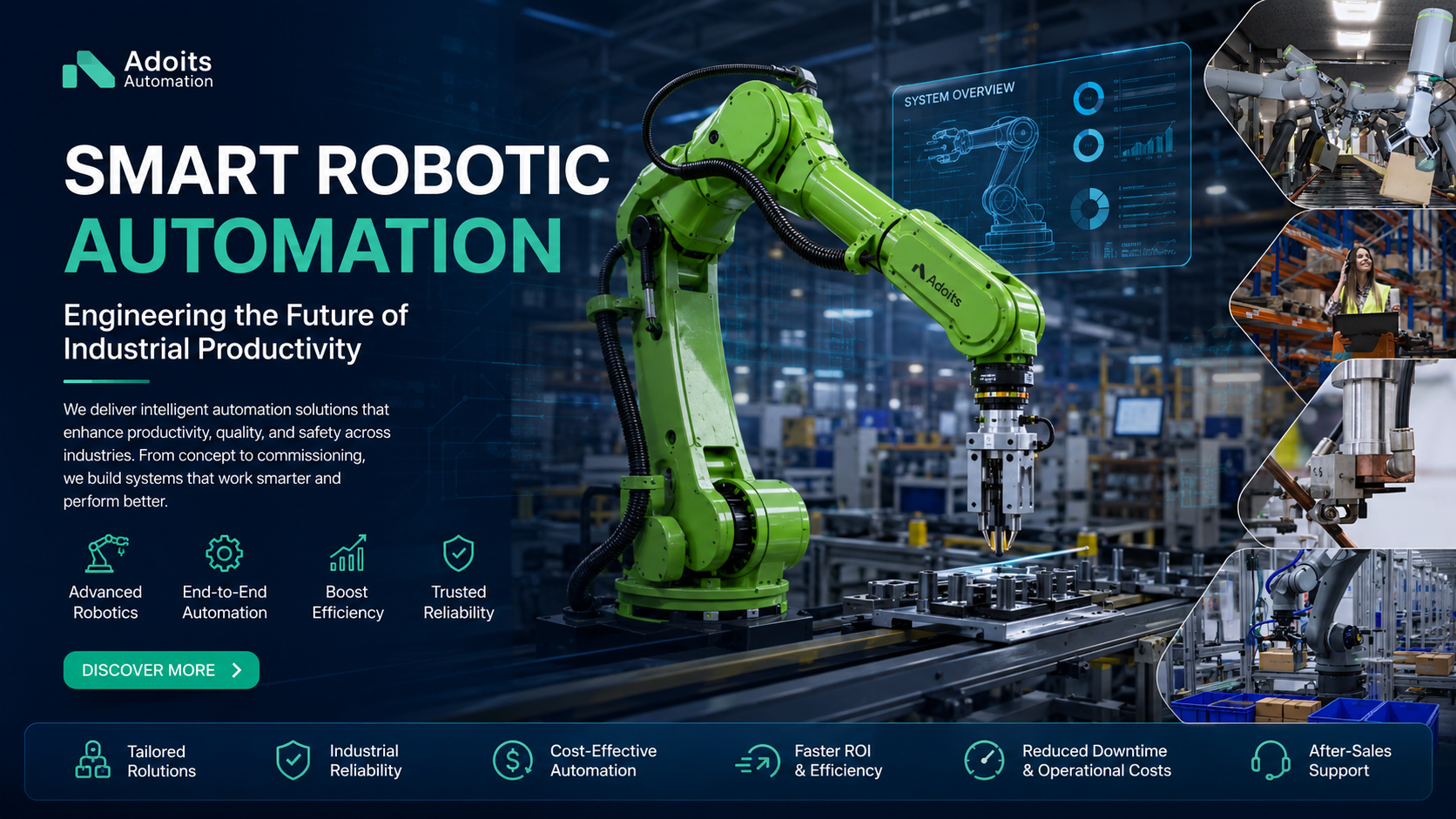 Adoits Automation — robotics & automation site preview
