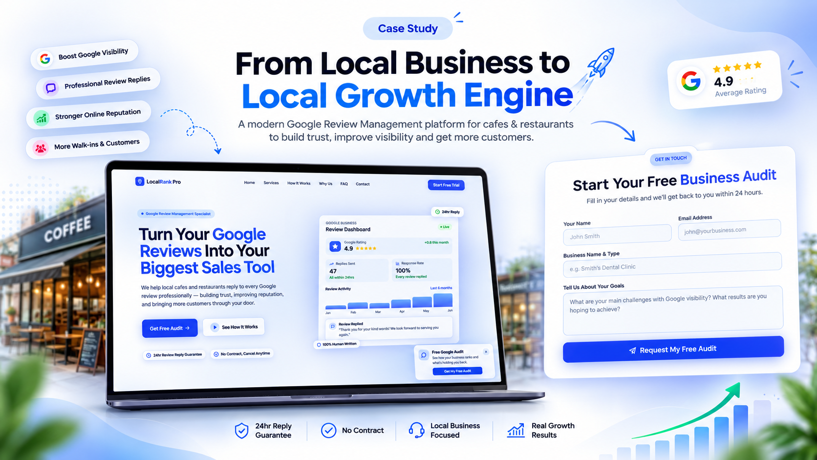 LocalRank Pro — one-page product site preview