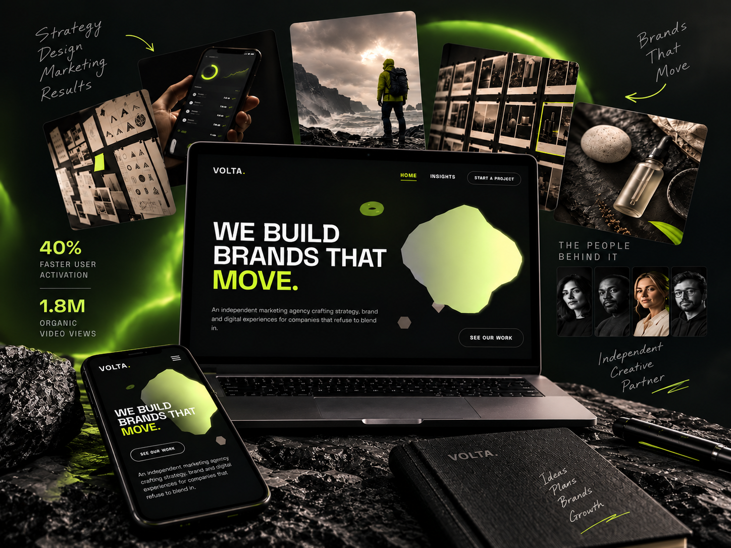Volta — brand & marketing agency website preview