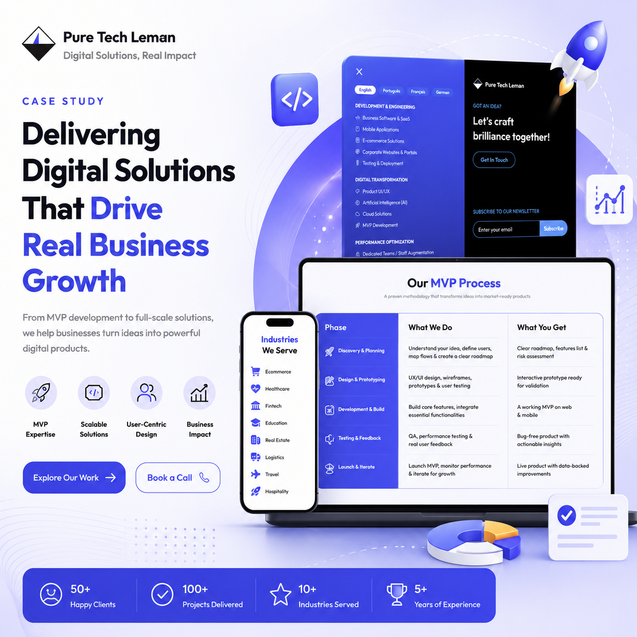 Pure Tech Leman — digital studio website preview